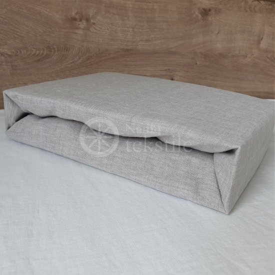 Linen fitted sheet NATURAL